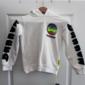 NWT BARROW Kids White Graphic Hoodies European Brand